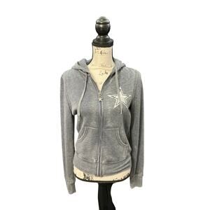 Dallas Cowboys Her Style Women’s Zip Hoodie Love My Boys Gray Star Logo Size S